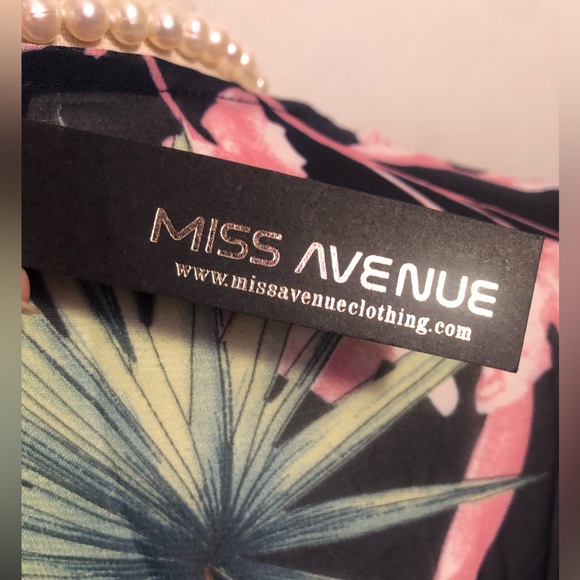 Blue Pink & Green Tropical Print, Faux Wrap, Long Sleeve, Maxi Dress - Picture 11 of 16